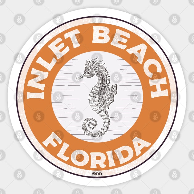 Inlet Beach Florida Crab 30A 30 A Emerald Coast Walton County Sticker by TravelTime